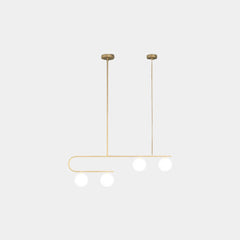 Pendant Light Nordic Linear Brass Glass Globe