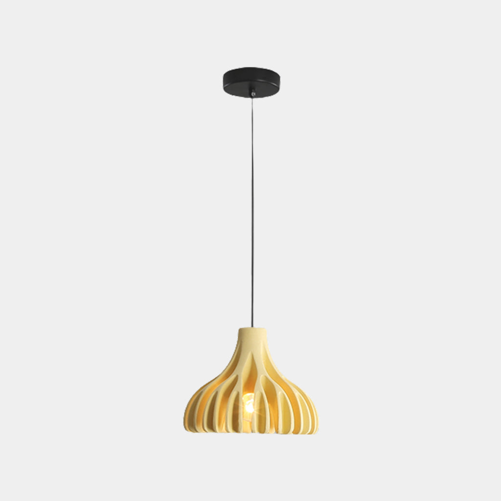 Pendant Light Nordic Macaron Resin Coral Yellow