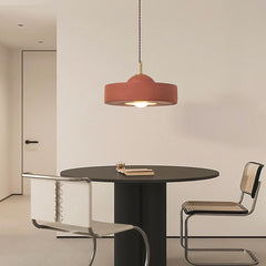 Pendant Light Nordic Round Resin Red Dining Table