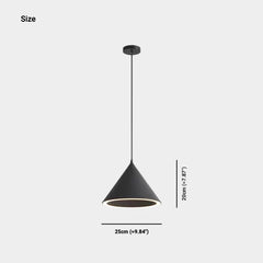 Pendant Light Nordic Simple Cone LED Size