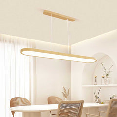 Pendant Light Rounded Rectangle Linear Dining Table 