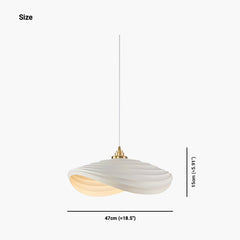 Pendant Light Unique Wabi-Sabi White Size