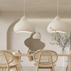 Pendant Light Wabi-Sabi Irregular Shape Beige Dining Room