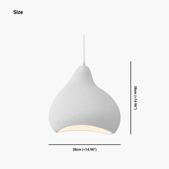 Pendant Light Wabi-Sabi Irregular Shape White Size