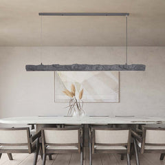 Pendant Light Wabi-Sabi Linear Strip LED Black Dining Room