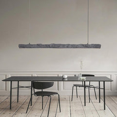 Pendant Light Wabi-Sabi Linear Strip LED Black Dining Table