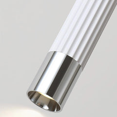 Pendant Light White Pipeline Cylinder Detail