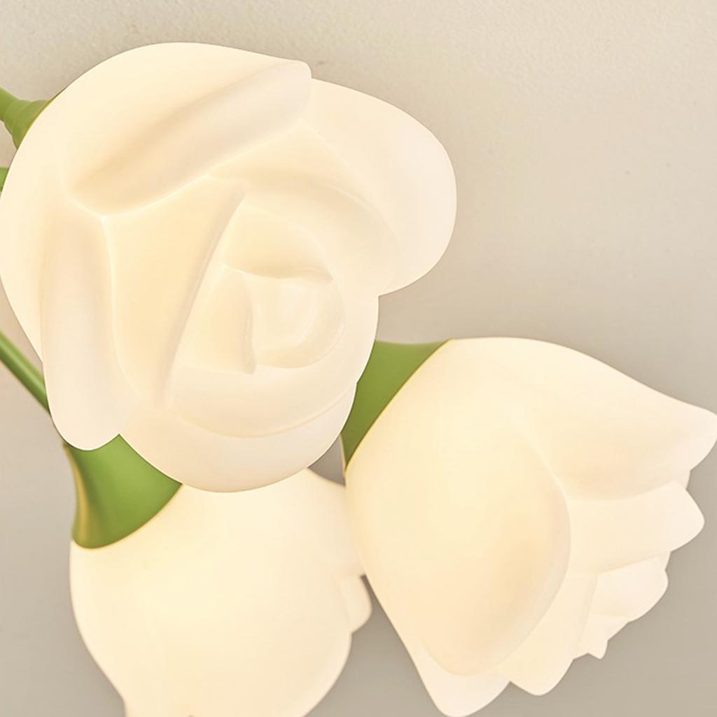 Semi Flush Mount Ceiling Light Cream Rose