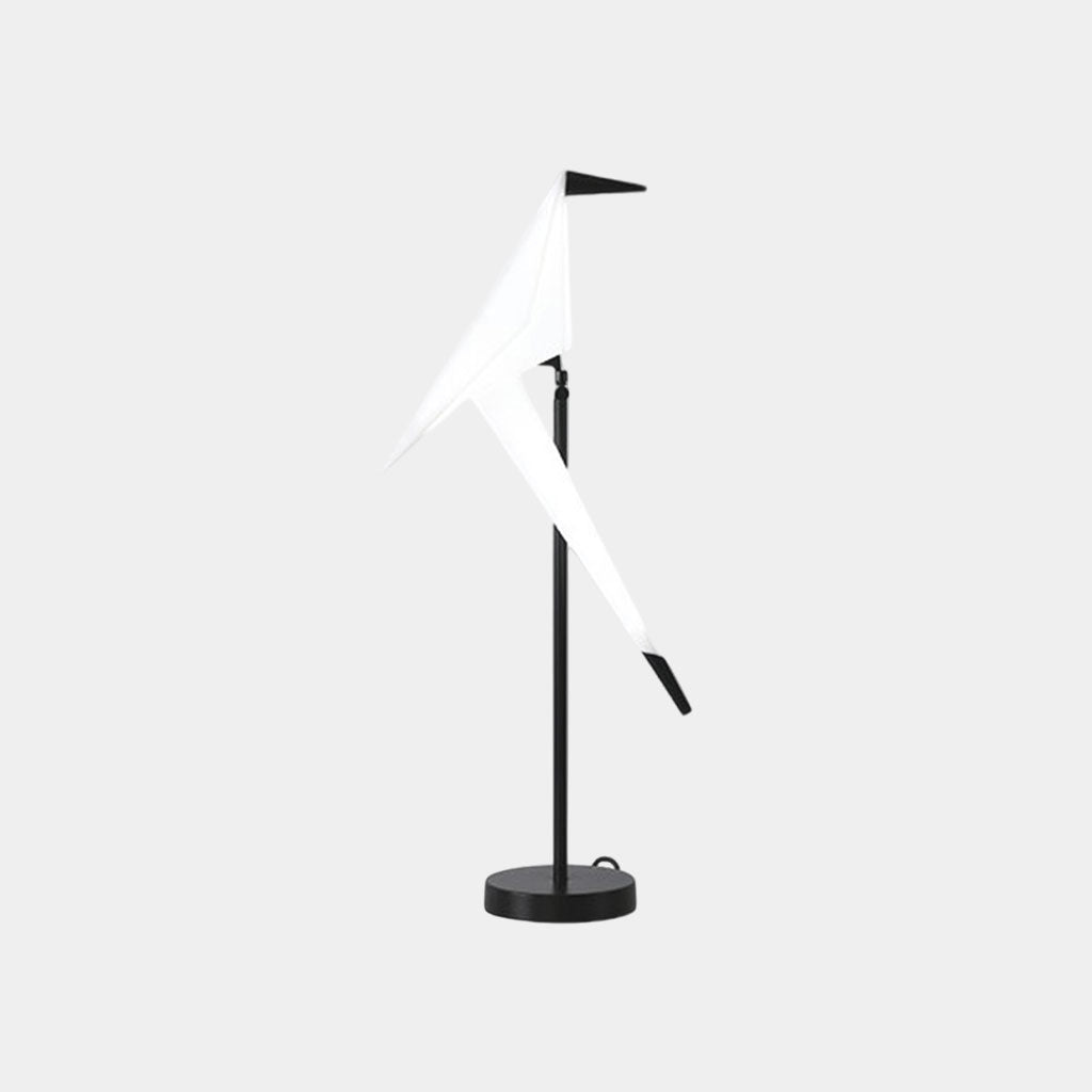 Table Lamp Decorative Bird Crane LED Black