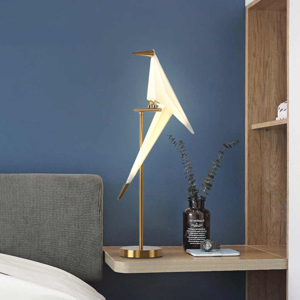 Table Lamp Decorative Bird Crane-LED Gold Bedroom