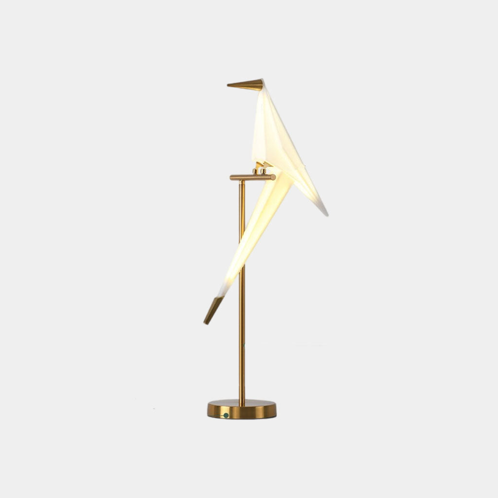 Table Lamp Decorative Bird Crane LED Gold