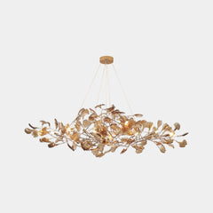 Unique Elegant Acrylic Ginkgo Leaf Chandelier Brown