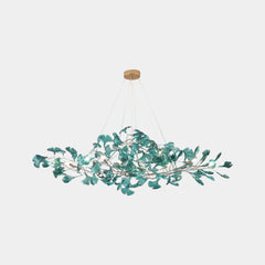 Unique Elegant Acrylic Ginkgo Leaf Chandelier Green