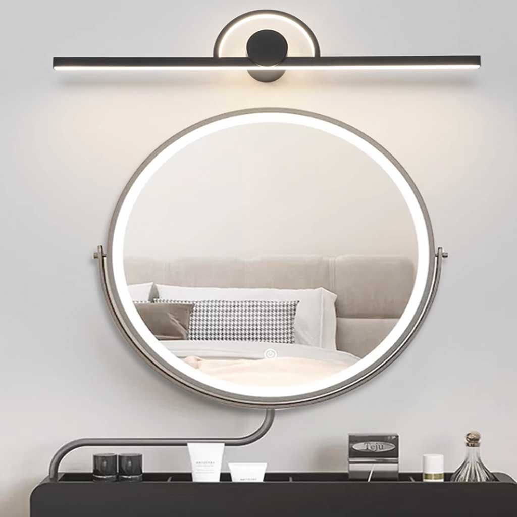 Vanity Mirror Picture Wall Light Linear Black Living Room