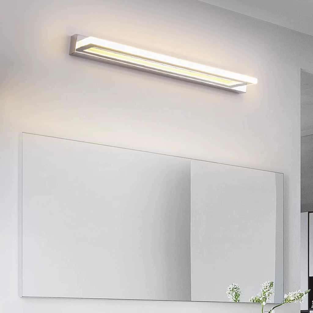 Vanity Mirror Sconce Wall Light Minimalist Rectangle- LED Chrome Bathroom