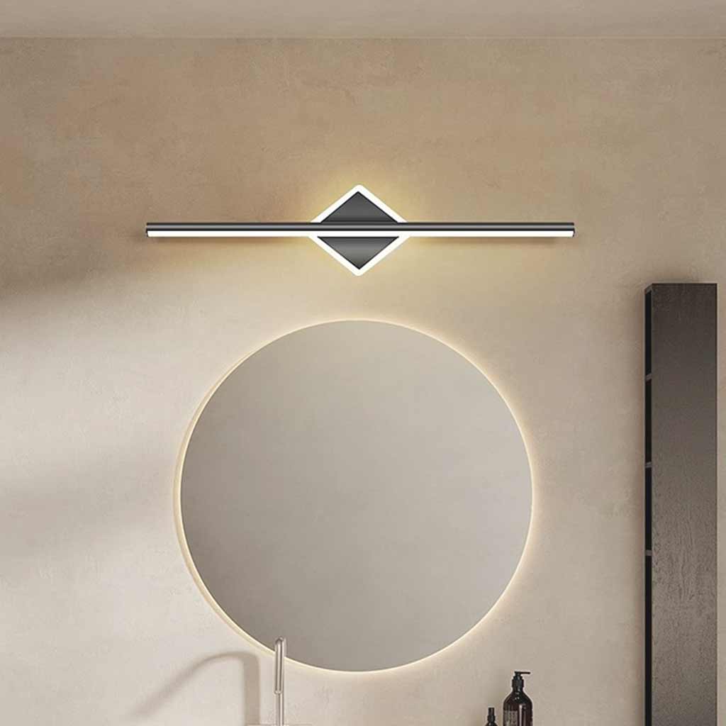 Vanity Mirror Wall Lamp Modern Linear LED for Bathroom Black Room