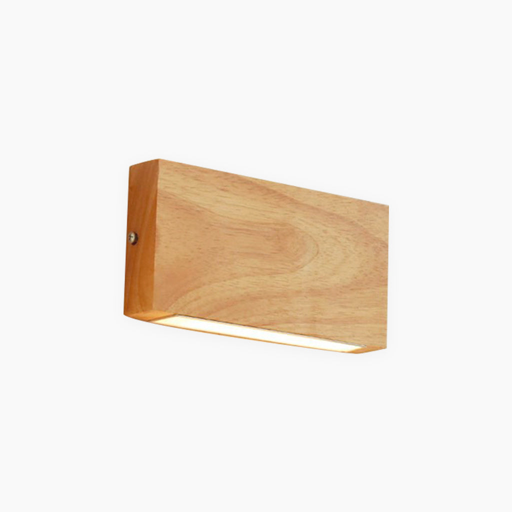 Wall Lamp Bedroom Rectangle Wooden