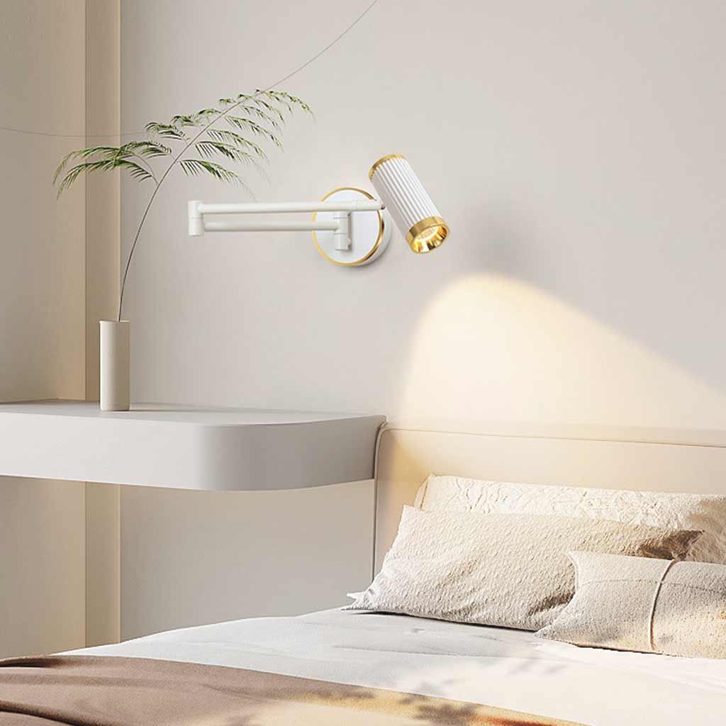 Wall Lamp LED Spotlight with Adjustable Swing Arm Bedroom