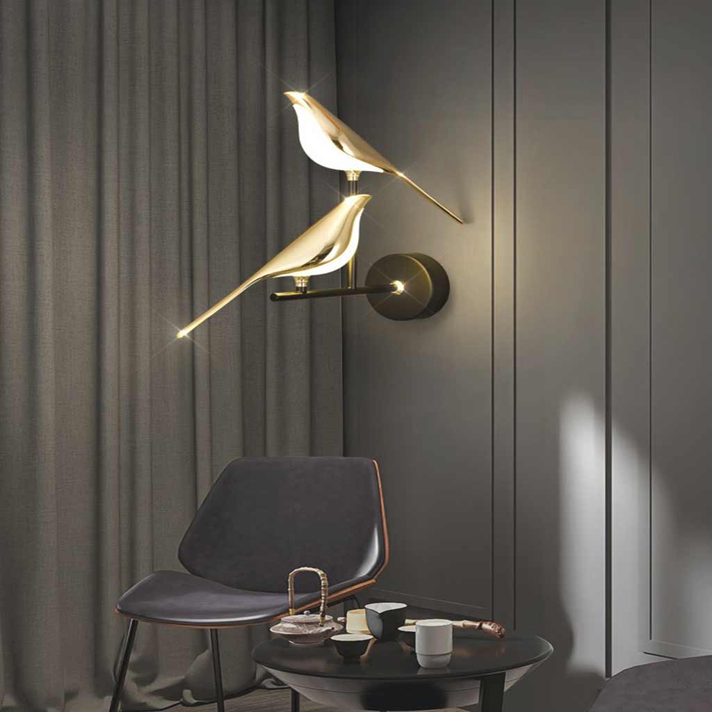Wall Lamp Modern Magpie Bird LED Double Corner