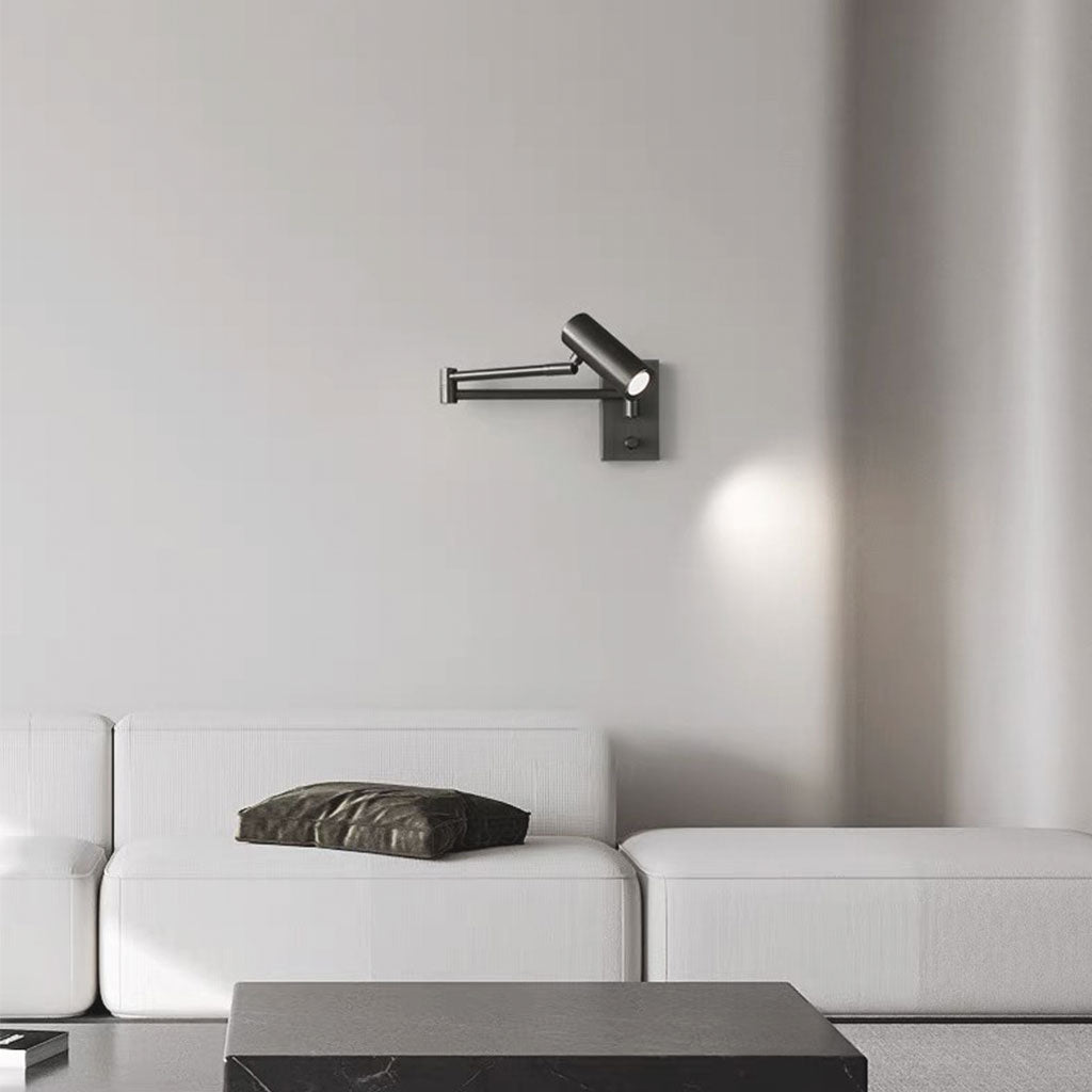 Wall Lamp Spotlight with Swing Arm and Switch Living Room