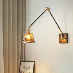 Wall Lamp Vintage Adjustable Swing Arm with Pull Chain Study Room