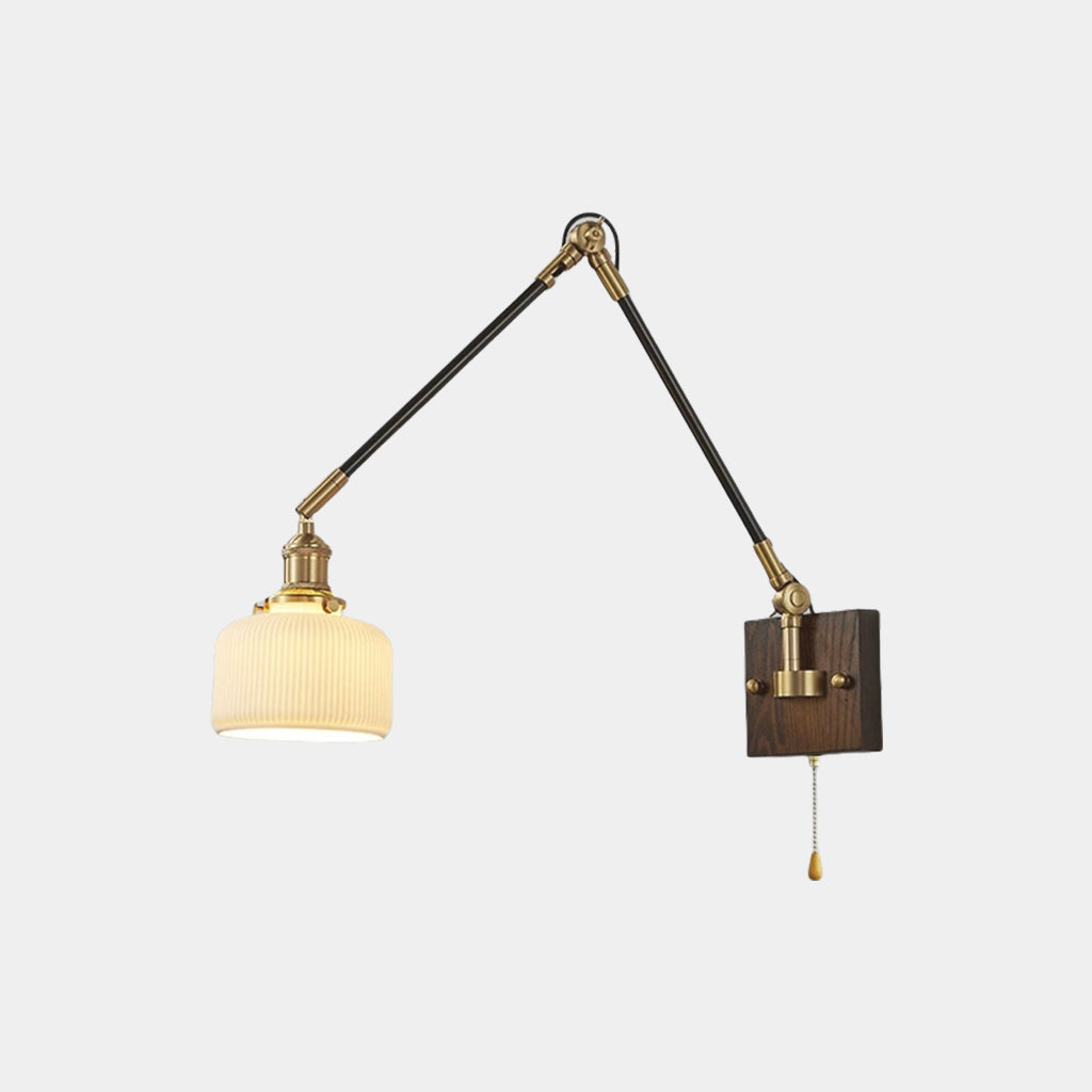 Wall Lamp Vintage Swing Arm with Pull Chain