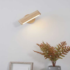 Wall Mount Light Wooden Rotatable LED Log Color Living Room