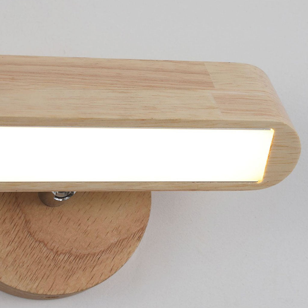 Wall Mount Light Wooden Rotatable LED