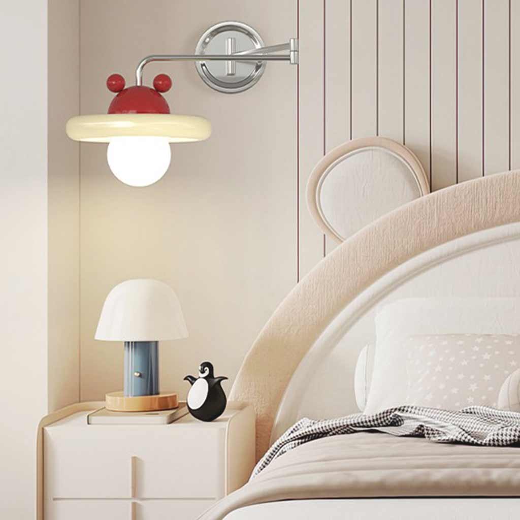 Wall Sconce Bauhaus Cream Metal Adjustable Bedroom