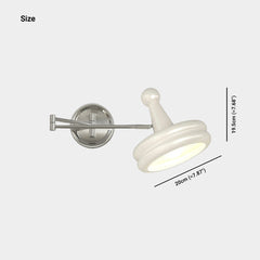 Wall Sconce Bauhaus Cream Metal Adjustable Swing Arm Size