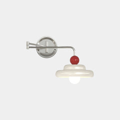 Wall Sconce Bauhaus Cream Metal Adjustable Swing Arm