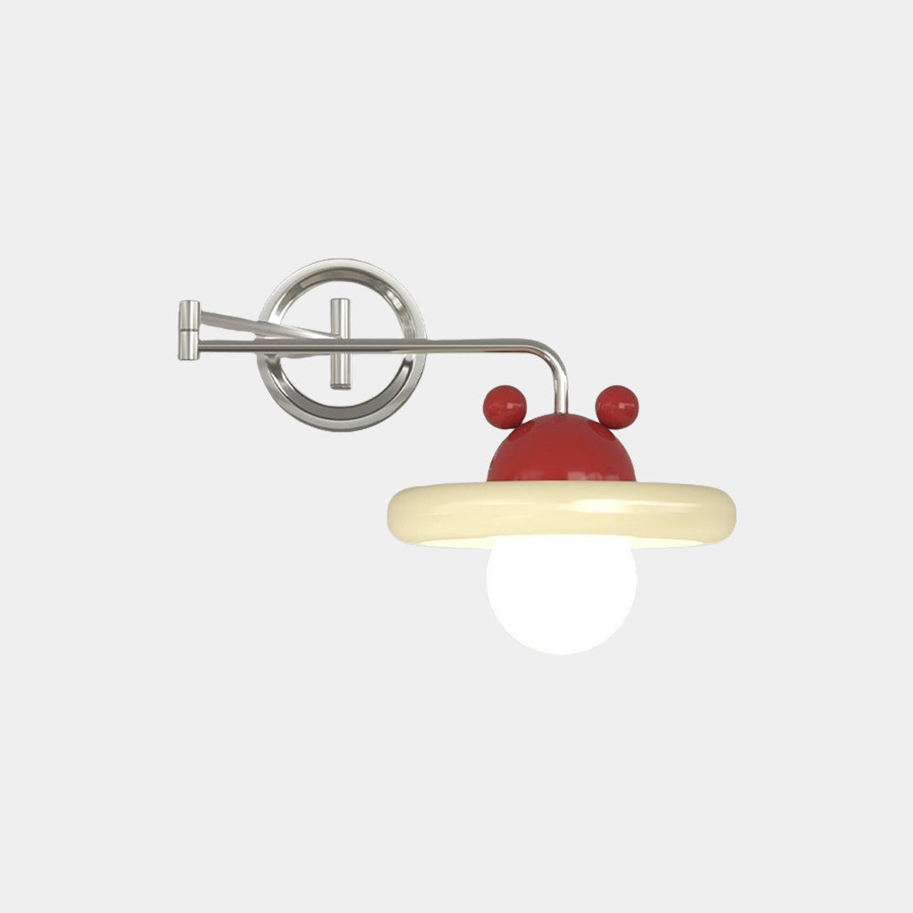 Wall Sconce Bauhaus Cream Metal Swing Arm White