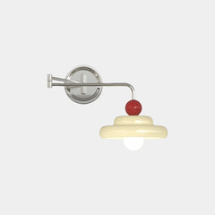 Wall Sconce Cream Metal Yellow