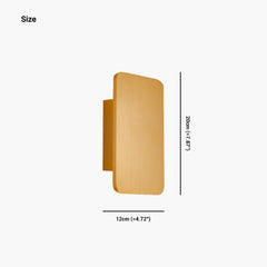 Wall Sconce LED Rectangle Linear Gold Size