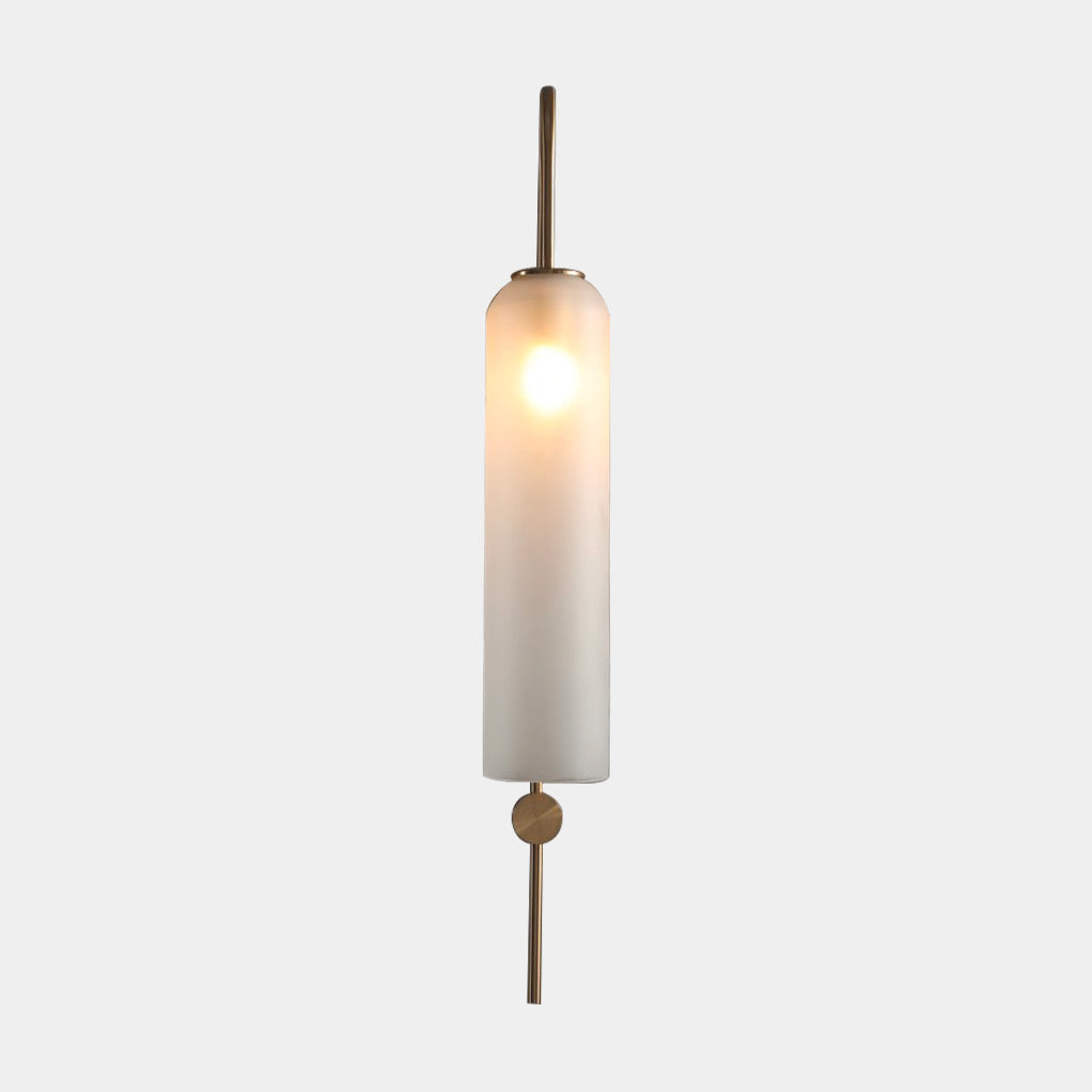 Wall Sconce Lamp Modern Glass Tube White