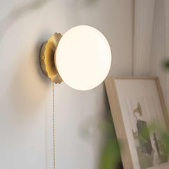 Wall Sconce Light Bauhaus Cream Glass Ball Bright