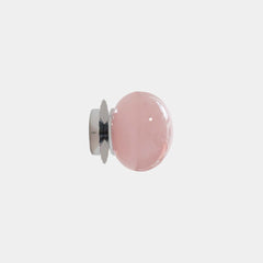 Wall Sconce Light Bauhaus Cream Glass Ball Multicolor Pink