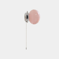 Wall Sconce Light Bauhaus Cream Glass Ball Pink