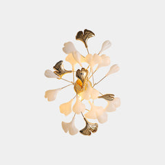 Wall Sconce Light Ceramic Ginkgo Leaves