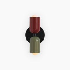 Wall Sconce Light Cream Double Head Green Red