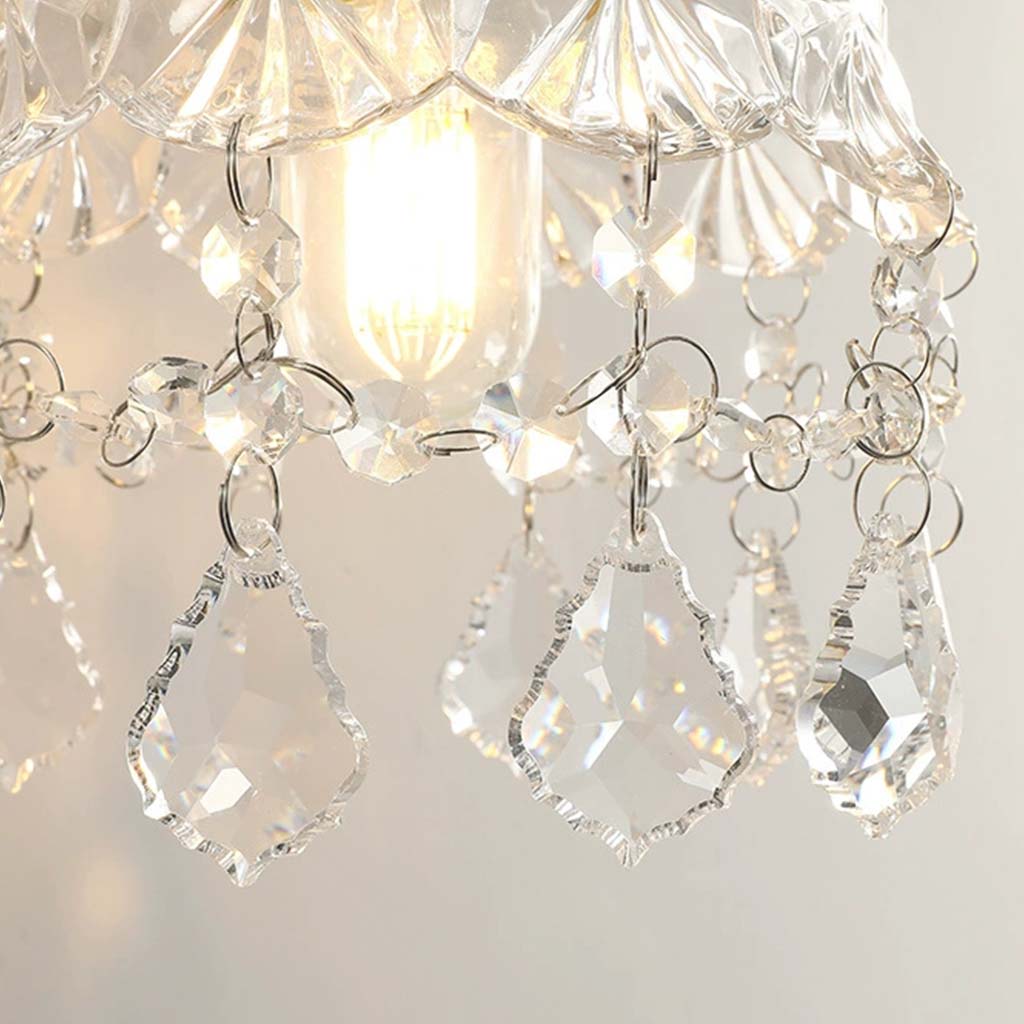 Wall Sconce Light French Bright Brass Crystal Tassel