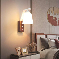 Wall Sconce Light Japandi Wood Bedroom