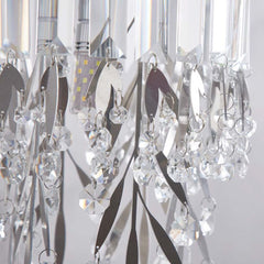 Wall Sconce Light Sleek Crystal Droplet Detail