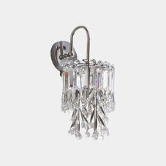 Wall Sconce Light Sleek Crystal Droplet