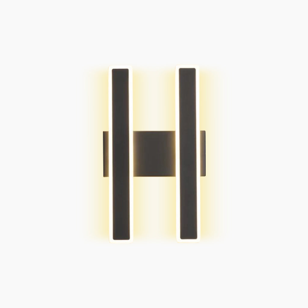Wall Sconce Linear Double Light LED Bar Black