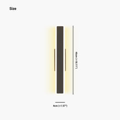 Wall Sconce Linear LED Bar Black Size
