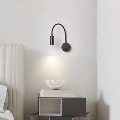 Wall Sconce Simple Rotating Metal Black Bedroom