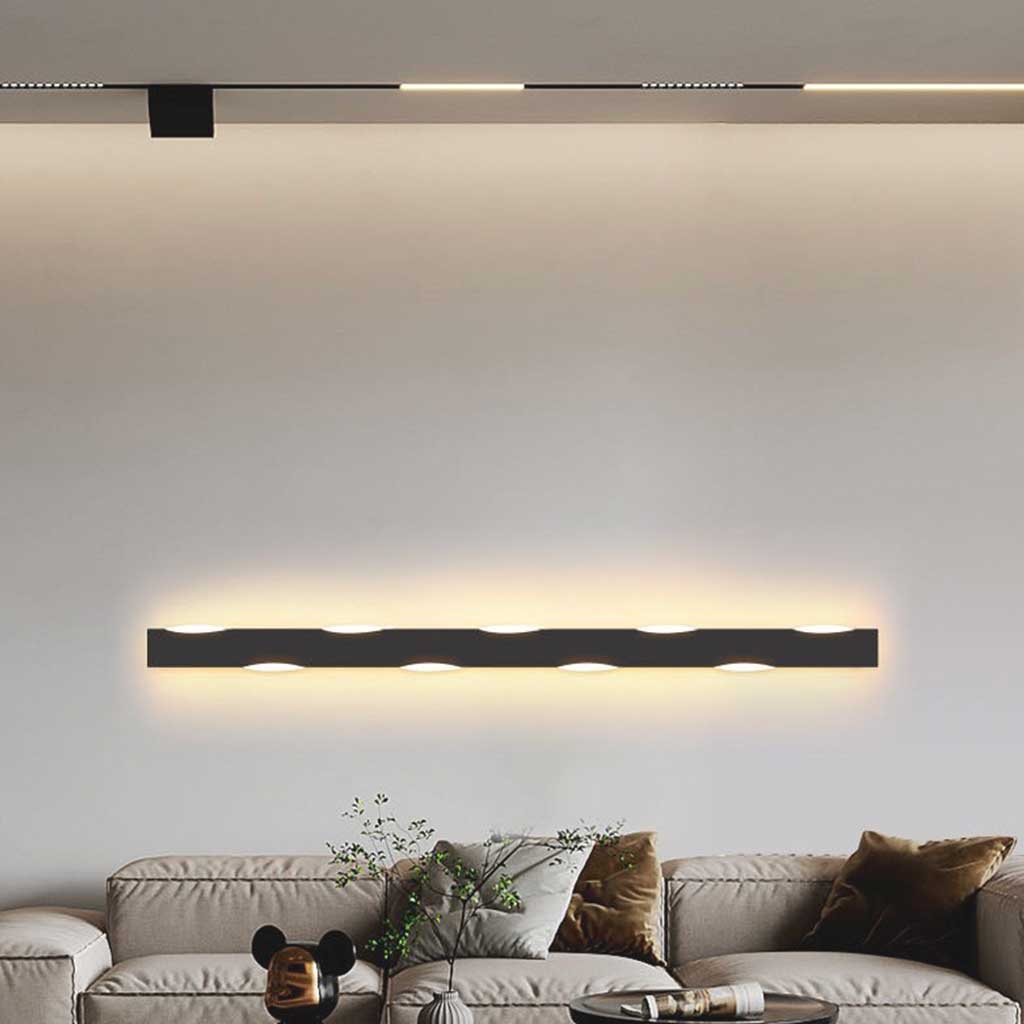 Wall Sconce Wave Linear LED Black Bedroom
