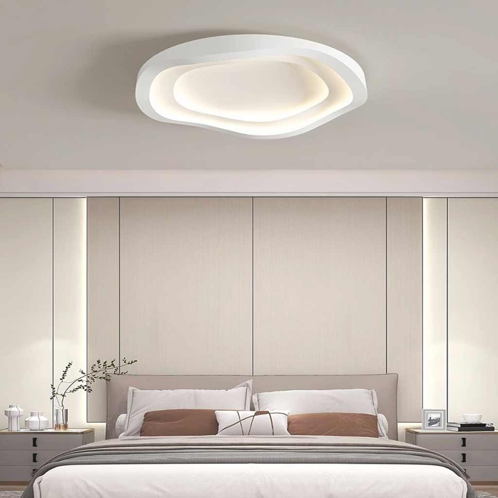 White Flush Mount LED Ceiling Light Bedroom