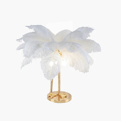 unique ostrich feather bird feet table lamp-main